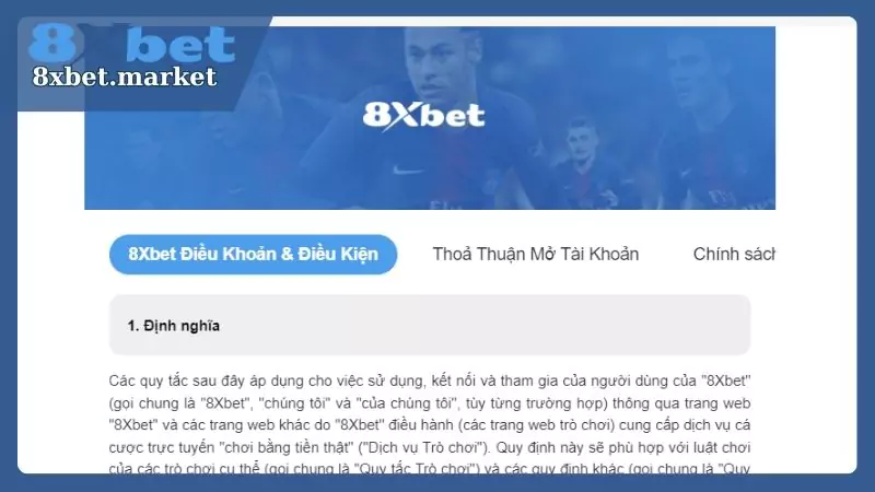 Quy định về điều khoản và điều kiện 8xbet